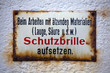 verätztes Schild verätztes Schild
