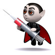 3d Vampire with syringe