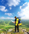 Tourist in mountain