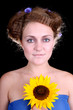 Woman with sunflower Woman with sunflower