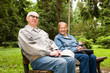 Happy senior couple in the park
