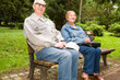 Happy senior couple in the park