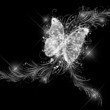 abstract glamorous butterfly on a black background abstract glamorous butterfly on a black background