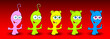Cute monster - alien set