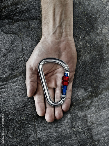 Photo: Carabiner in hand Carabiner in hand