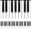 Piano keys. Seamless illustration.