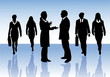 Group of business people interacting