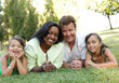 Photo: Happy family in the park Happy family in the park