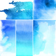 Set of watercolor abstract hand painted backgrounds