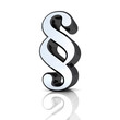 3D Paragraph Zeichen - Silber Schwarz