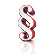 3D Paragraph Zeichen - Silber Rot