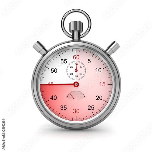 Illustration: Isolated stopwatch. Clipping path included. Isolated stopwatch. Clipping path included.
