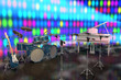 musical instruments on a music stage musical instruments on a music stage