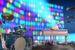 musical instruments on a music stage musical instruments on a music stage