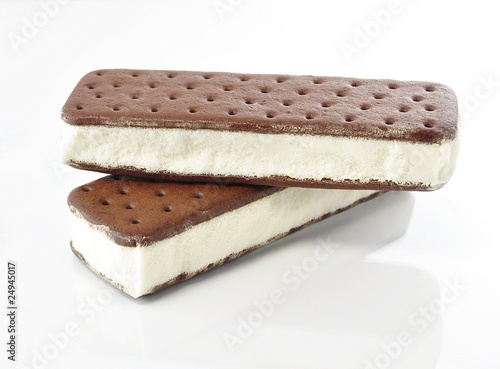Photo: Vanilla and cookie ice cream sandwich bars Vanilla and cookie ice cream sandwich bars