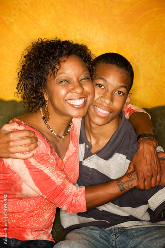 Photo: Loving African-American family Loving African-American family
