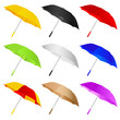 different color umbrellas vector illustration