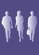 Silhouettes of business people walking forward Silhouettes of business people walking forward