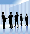 Group of business people interacting