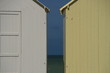 cabines de plage face à la Manche cabines de plage face à la Manche