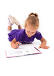 Happy little girl with notebook Happy little girl with notebook