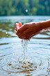 Water in hands