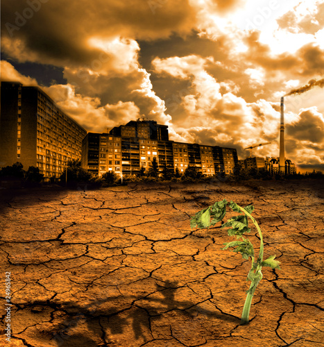Photo: Global warming concept Global warming concept