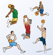Basketball Players Dunking Basketball Players Dunking