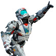 astronaut hero - pointing to the sky close up