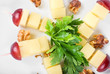 Cheese and grapes and nuts