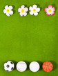 Four balls and four flowers Four balls and four flowers