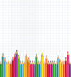 Colored pencils school background