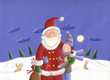 Santa and kid