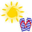 Vector: blue and white flip flop vector illustration blue and white flip flop vector illustration