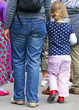 Family walking in the City