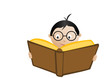 Schoolboy Reading Book. Schoolboy Reading Book.