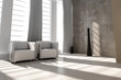 modern drawing room,3d rendering