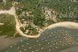 vue aérienne de claouey, bassin ostréicole d'Arcachon, Gironde,