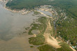vue aérienne d'Ares, Bassin d'Arcachon, le Petit Piquey, cap fer