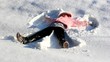 Young snow angel