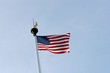 American flag at Omaha Beach Cemetery
