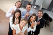 Business team applauding