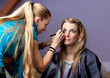 Make-up session - two young women Make-up session - two young women