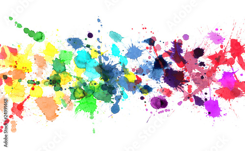 Illustration: Rainbow of watercolor paint Rainbow of watercolor paint