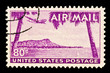 Diamond Head, Honolulu, Hawaii Airmail Postage Stamp Diamond Head, Honolulu, Hawaii Airmail Postage Stamp