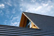 Photo: Hausspitze eines modernen Holzhauses Hausspitze eines modernen Holzhauses