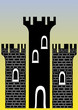 castle with three towers