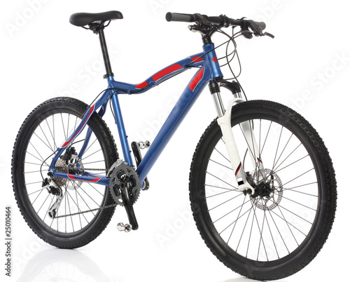 Photo: Mountain Bicycle over white background Mountain Bicycle over white background