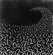 Whirlwind of the simplest figures on a background of chalkboard. Whirlwind of the simplest figures on a background of chalkboard.