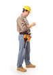 Full length construction worker